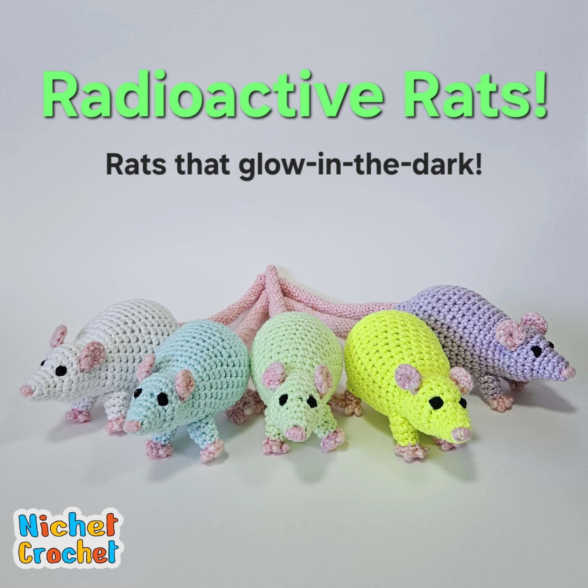 Zombie Rat and Saddle for Rat Jockey, MINI ACCESSORY — Nichet Crochet